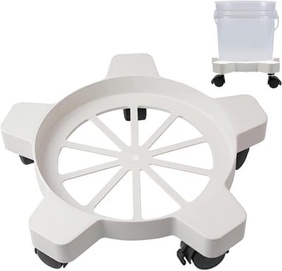 Emmer Dolly - Verrijdbare Emmerhouder - Tuinieren en Klussen - Stabiel en Zonder Morsen - 11 Inch Binnendiameter - Zwart