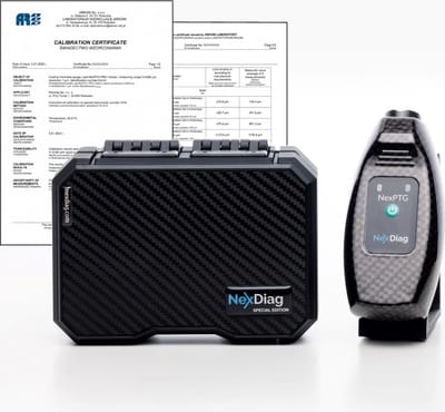 NEXDIAG - NexPTG - PRO - Carbon Edition - Professionele Lakdikte Meter Met Officieel Kalibratie Certificaat