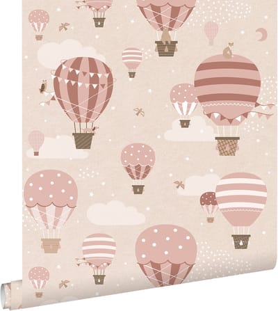 ESTAhome behang luchtballonnen roze - 50 x 900 cm - 131347