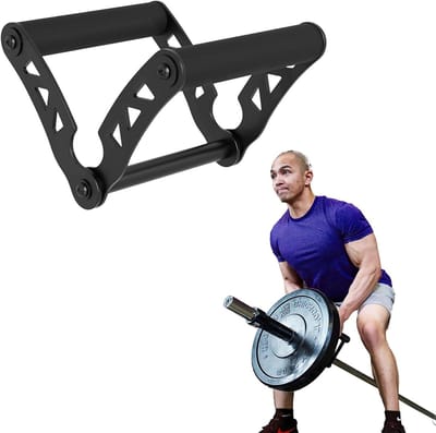 Landmine Handvat - V-stang Bevestiging - Kracht Training - 360 Graden Draaibaar - 1.38 Kilogram - Zwart