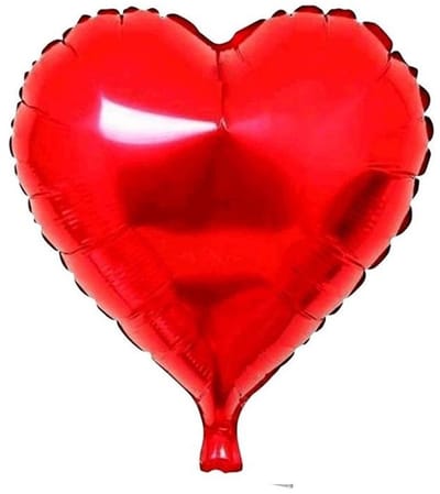 PartyXPlosion - Folieballon - Hart rood 45 cm - Zonder vulling