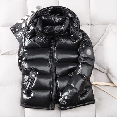 Donsjack Heren Kort Heren Winter Witte Eendendons Split Cap Glanzend Mode Winterkleding L zwart
