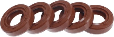 Dubbele Lip Olieafdichting met Roterende Veerstalen Afdichtingsring 15X26X7Mm Rubber FKM voor Hoge Druk - 5 Stuks, Geschikt voor Diverse Toepassingen en Duurzaam Gebruik