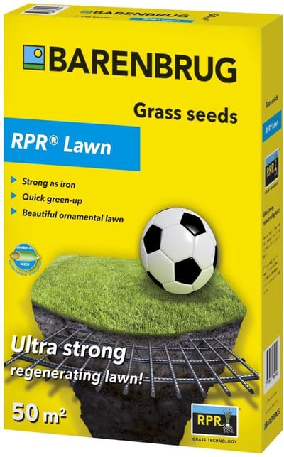 Barenbrug graszaad 1 kg voor 50 m² - RPR Lawn gecoat - extreem sterk zelfherstellend gazon - Snelgroeiend en sterk speel- en sportgazon - Zelfherstellend - Geschikt voor zowel inzaai als doorzaai