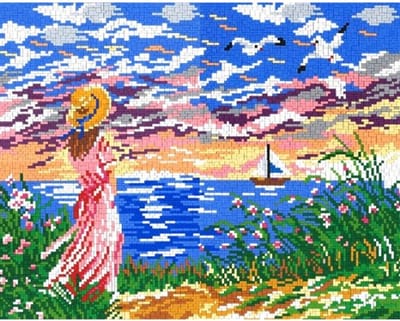 Stick-it Vakantie aan Zee, ca. 10.500 steentjes, verbindingsschijfjes, ophanghaakje en heveltje