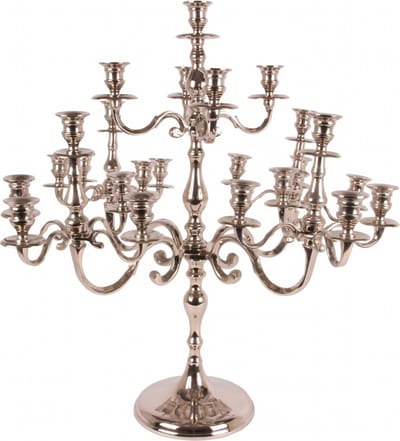 Baroque - Kandelaar - Kandelaar 25-Arms 70 cm - Zilver - Aluminium - 70x78x78 - Aluminium