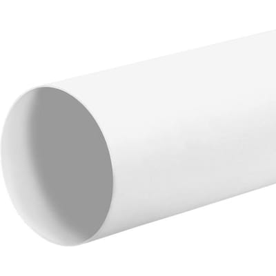 KOTARBAU® Ventilatiebuis Ø 100 mm - Rond Ventilatiekanaal 100 cm - PVC Ronde Ventilatiebuis - Luchtkanaal voor Ventilatiesysteem - Wit
