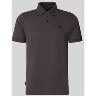 slim fit poloshirt met labeldetail