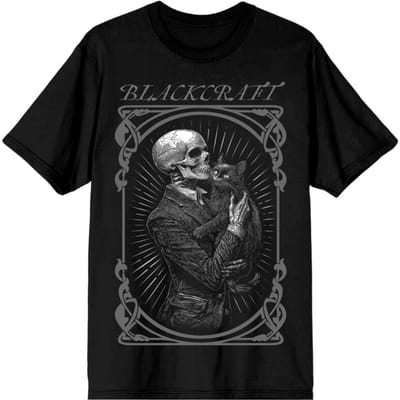 Blackcraft Cult - Gothic T-shirt - Skeleton Cat - M tot XXL - voor Mannen - zwart