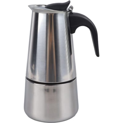 Moka Pot 300ml Moka Kop RVS Makkelijk schoon te maken Draagbare Koffiepot voor Kamperen Kantoor gray