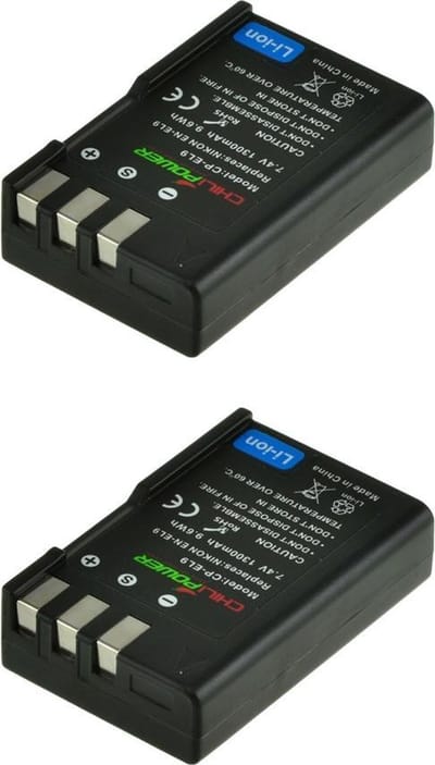 ChiliPower EN-EL9 accu voor Nikon - 1300mAh - 2-Pack