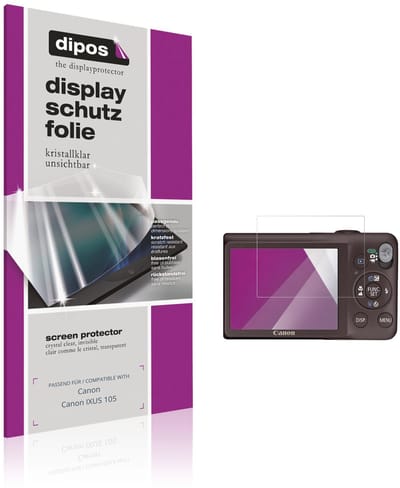 dipos – 4x Beschermfolie geschikt voor Canon Canon IXUS 105 | Krasbestendige & heldere Screenprotector Ultra-Thin