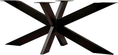 FLE - Stalen matrix zwart spinpoot 180 bij 80 cm en hoogte 72 cm (koker 10 x 3 cm)