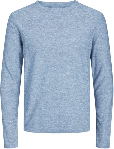Jack & Jones - Heren Trui Pullover Knit Crew Neck - Blauw - Maat L