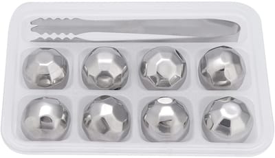 Dailygoods- IJsballen Roestvrij Staal - Herbruikbare IJsballen - Whisky-IJsballen - Metalen IJsbolblokjes - Drank Chilling Rocks - Voor Wijn/Wodka - Whiskystenen