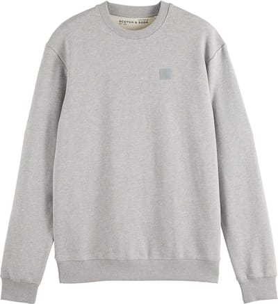 Regular fit sweatshirt van puur katoen met labelpatch