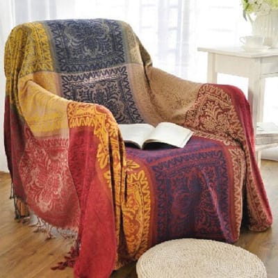 Katoenen Plaid voor Sofa, Stoel en Bed - Kleurrijk Tribepatroon