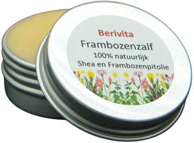 Frambozenzalf 15ml Blik - Frambozenolie met Shea Butter - Frambozen Zalf bevat Pure Frambozenpitolie, Frambozenzaadolie