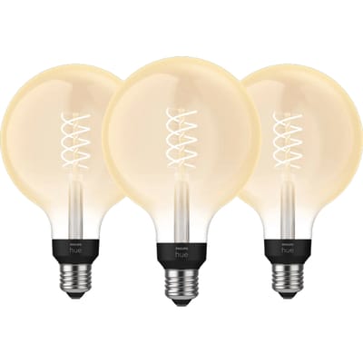 Philips Hue Filamentlamp White Globe XL E27 - 2023 - 3-pack