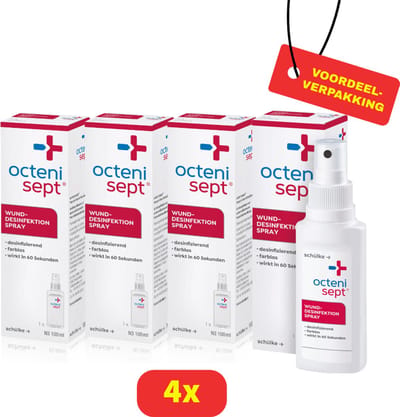 Octenisept Wonddesinfectie Spray - Wond Desinfectie - 4 x 100ml - Voordeelverpakking