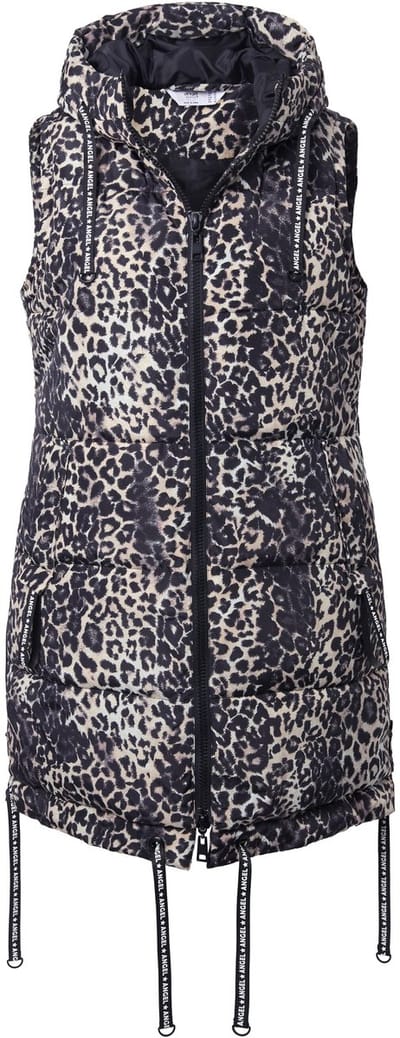 Angel of Style - Dames - Lange doorgestikte bodywarmer Regular Fit - Zacht graniet - Maat 42