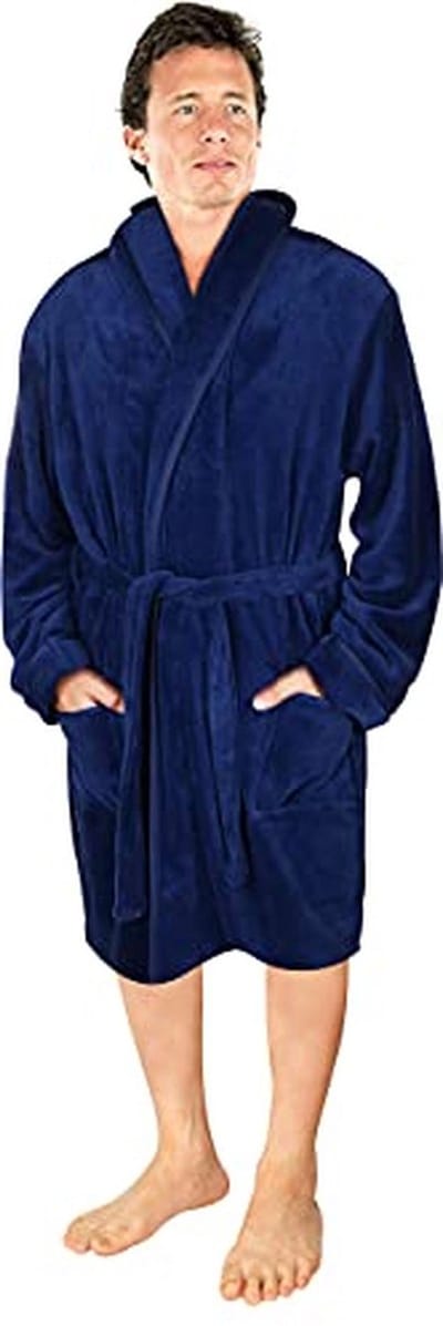 Luxe Heren Sjaal Kraag Kamerjas | Superzachte Fleece Badjas | Comfortabele Loungewear en Nachtkleding