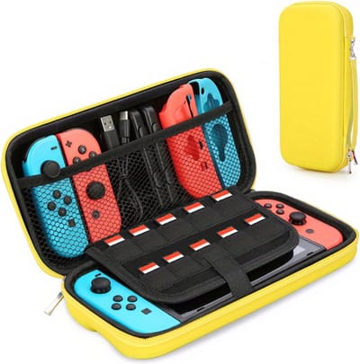 Bovista Case Geschikt Voor Nintendo Switch - Hoes - Beschermhoes - Waterafstotend - Accessoires - Geel