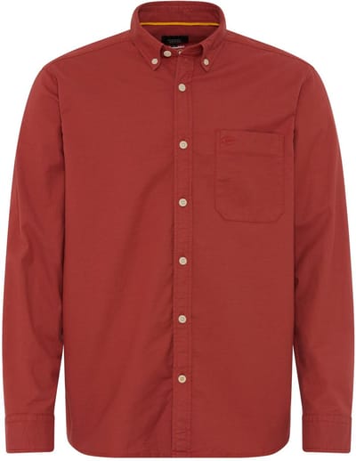 camel active Overhemd met lange mouwen met borstzak - Maat menswear-XL - Rood