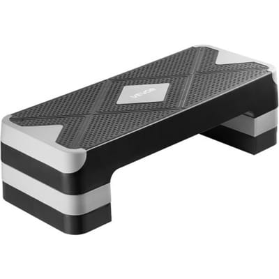 VEVOR Aerobic Stepper, in hoogte verstelbaar trainingsbord (10,16-20,32 cm), stepper fitnessapparaat met een draagvermogen van 250 kg, antislip trainingsbank voor thuisgym, cardio- en krachttraining, grijs