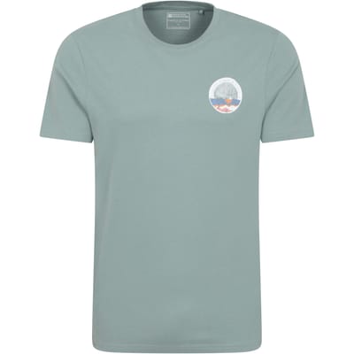 Mountain Warehouse Heren St Davids Bedrukt Biologisch T-shirt (Lichtgroen)