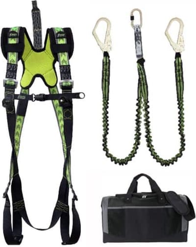 Kratos Safety valbeveiliging set Steigerbouwer Dubbele Elastische Veiligheidslijn Ximo 1 Maat S-L - Maat: L/XXLS/L