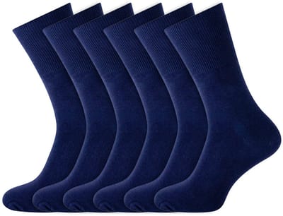 Katoenen sokken | Heren sokken | Merk: Basset | Kleur: Marine blauw | Maat 39 t/m 47 | 6 Paar