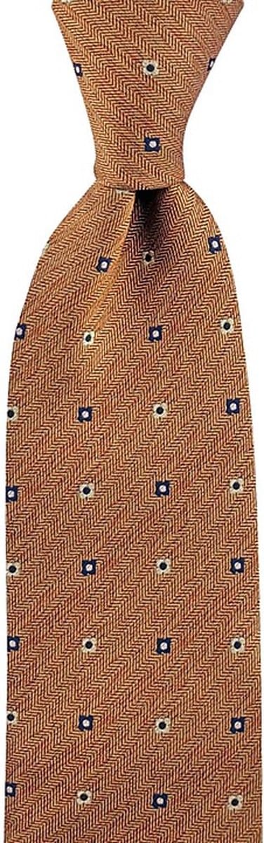 We Love Ties - Stropdassen - Stropdas Murato roest - roestoranje / blauw / ecru