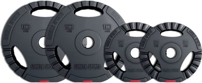 Gorilla Sports Halterschijven 30 kg - 2x5 + 2x10 kg - Gripper Kunststof - 50 mm