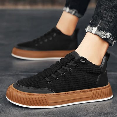 Platform herenschoenen met vulkanisatie Nieuwe modieuze casual schoenen voor heren Casual kwaliteit Ademende mannelijke herensneakers 44 beige