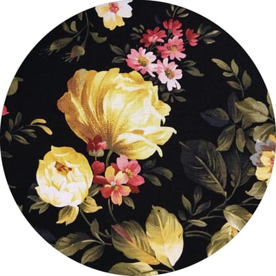 Vinyl | Vloerkleed vinyl rond | Flower | 95 cm Rond