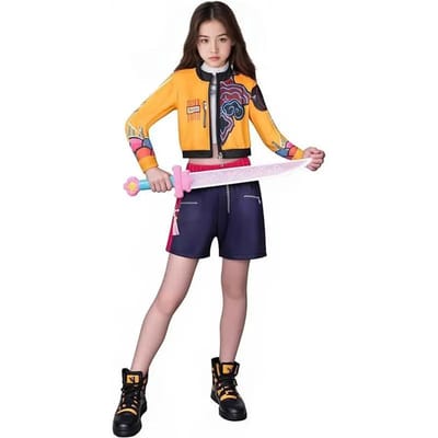 Halloween Rumi Zoey Mira Cosplay Huntrx Kostuum Voor Vrouwen Meisjes Kleding kinderen Idol Rolspel Halloween 110 blue