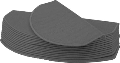 Cosmo Casa - Set van 15 Trapmatten - Halfronde Trapbescherming Tapijt - 65x25cm - Grijs