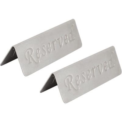 2 Pièces Métal Acier Inoxydable Panneau Réservé Double Face Panneaux de Table Réservés pour Restaurants Bar Café