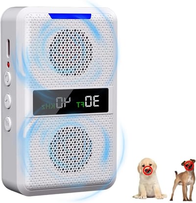 Ultrasone Hond Anti-Blafapparaat met Verstelbare Frequentie en Bereik | Oplaadbaar via Type-C | Veilig en Waterdicht voor Binnen en Buiten, Geschikt voor Alle Honden
