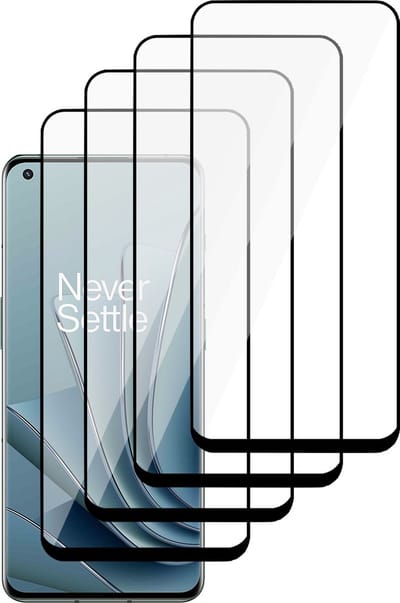 Screenprotector geschikt voor OnePlus 10 Pro - Gehard Glas Beschermglas Tempered Glass Volledig Dekkende Screen Protector - 4 Stuks