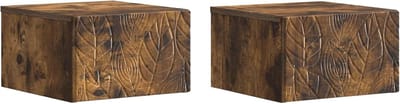 Wandkast - Zwevende kast Nachtkastje - Ruimte Besparen - Inclusief Lade - 49 x 345 x 20 cm - Gerookt eiken