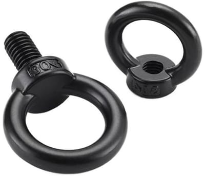 Schroeven met Ringmoeren - Hefringen Bouten - Meubelmontage - Roestvrij staal met coating - M3 tot M24 - Zwart