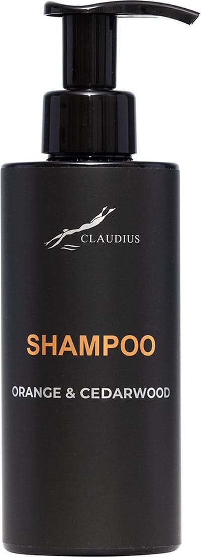 Shampoo Sweet Orange & Cedarwood 300 ml - met pomp - zwarte fles - haarverzorging