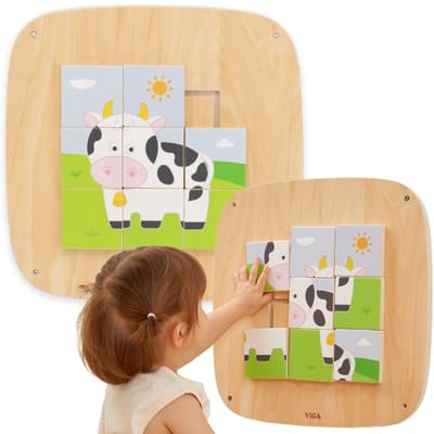 Viga Houten Manipulatieve Bord Zintuiglijke Fotopuzzel