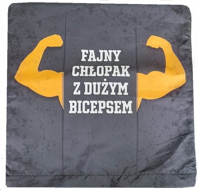 Decoratieve Kussenhoes Jongen Grote Biceps 40x40 cm
