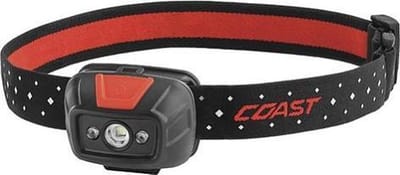 Coast Headlamp FL19 415 lumen red & white light Wide Beam IP54 incl. 3 x AAA batteries