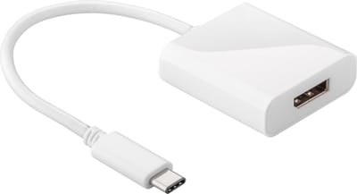 USB-C naar DisplayPort adapter met DP Alt Mode (4K 60 Hz) / wit - 0,15 meter