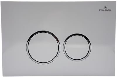 The Dynamic Way - "Circle" 100079 - bedieningspaneel - wit met een chromen ring