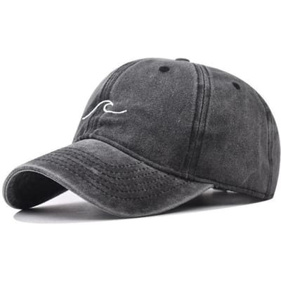 Vintage Verweerde Baseballpet Voor Mannen Vrouwen Katoen Klepzonnehoed Buiten Sport Golvend Patroon Adjustable gray